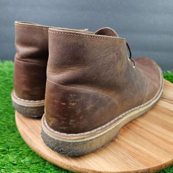 Clarks Originals Brown Leather Desert Boots Crepe Sole Chukka Boots Mens 10.5 M main image 5